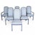 Late 20th Century Set of Six Reupholstered Grey Wood Dining Chairs For Sale - Image 16 of 18