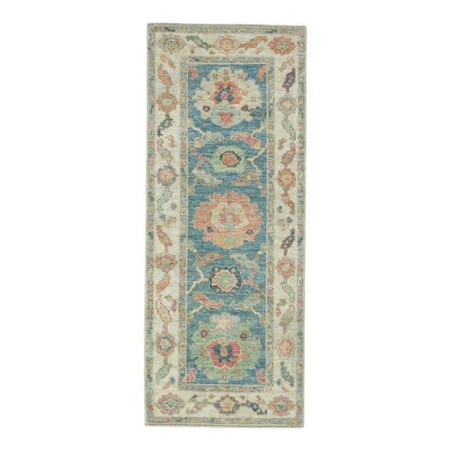 Turkish Oushak Runner Rug 2'3" x 5'8" #17239 For Sale