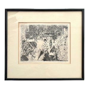 Engraving by Anthony Gross (British, 20th Century), Dated 1930, Pencil Signed - Framed/Matted