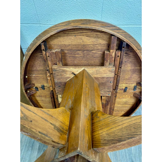 Antique American Empire Style Scroll Foot Pedestal Dining Table Breakfast Table For Sale - Image 14 of 14