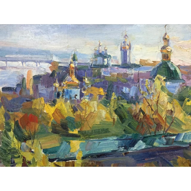 *** ABOUT THIS PAINTING *** * TITLE: "Domes of churches" * SIZE: 36x48 cm/'14.17x18.89 inches' * MEDIUM: oil, canvas *...