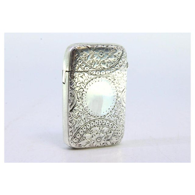Silver Matchbox with Engraved Plant Motifs For Sale - Image 6 of 8