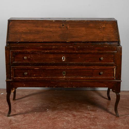 Antique Italian Drop-Leaf Desk in Fir Wood, 1700s For Sale - Image 9 of 9