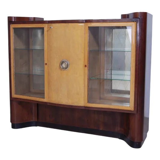 Art Decò Mobile Bar With Swivel Door, 1940s For Sale