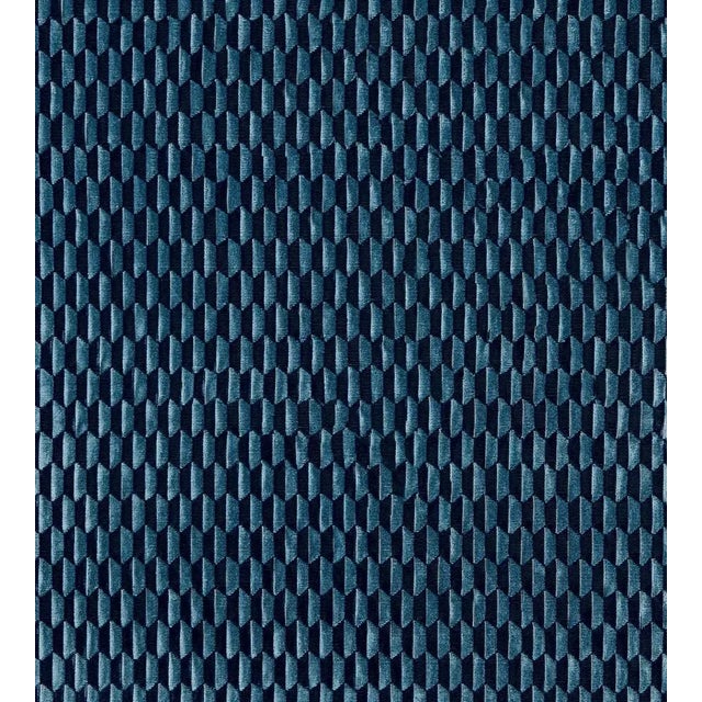 The House of Scalamandré Allegra Velvet Fabric, Sapphire For Sale