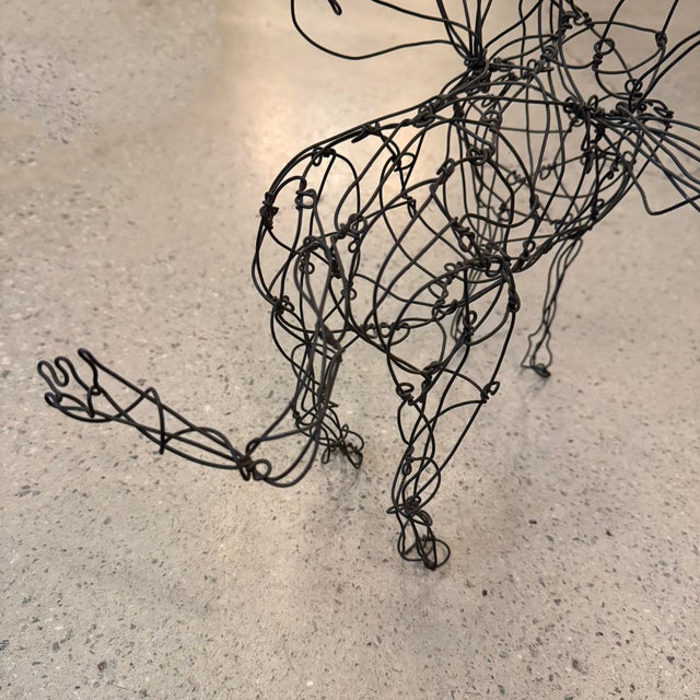Folk Art Continuous Wire Pegasus Sculpture by Thai Varick For Sale - Image 11 of 12