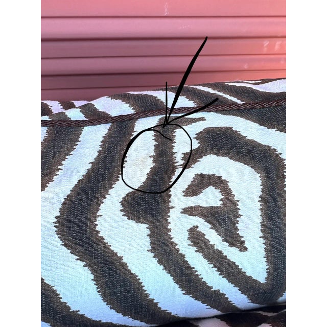 Textile Pair of Zebra Print Pillows For Sale - Image 7 of 7