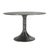 Metal Gunmetal Round Dining Table 48" For Sale - Image 7 of 11