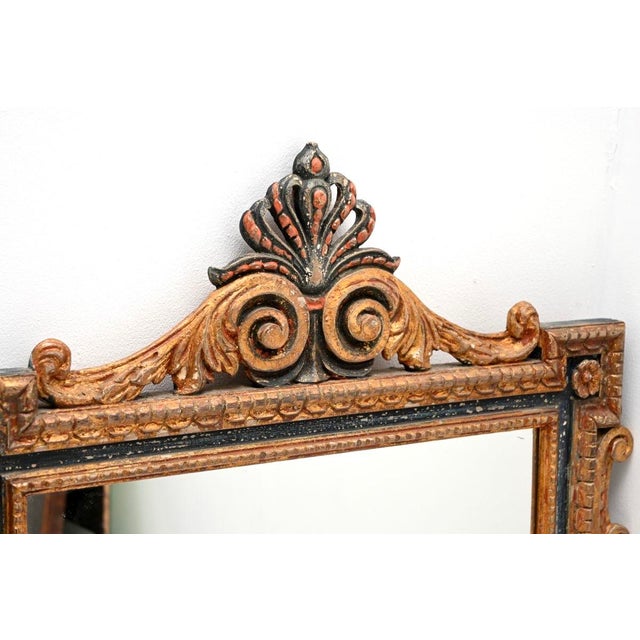 Antique Italian Gilt Wood Mirror, 1900 For Sale - Image 4 of 11