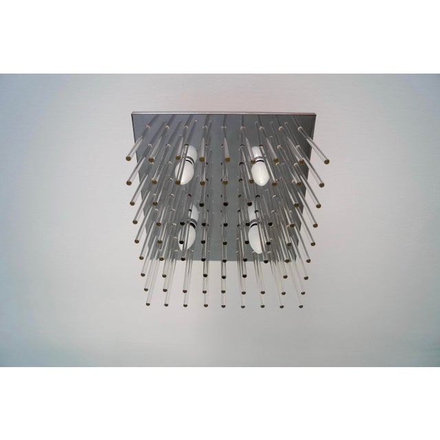 Lightolier 1960’s Mid-Century Modern Light Fixture Ceiling Flush Mount by Lightolier For Sale - Image 4 of 12