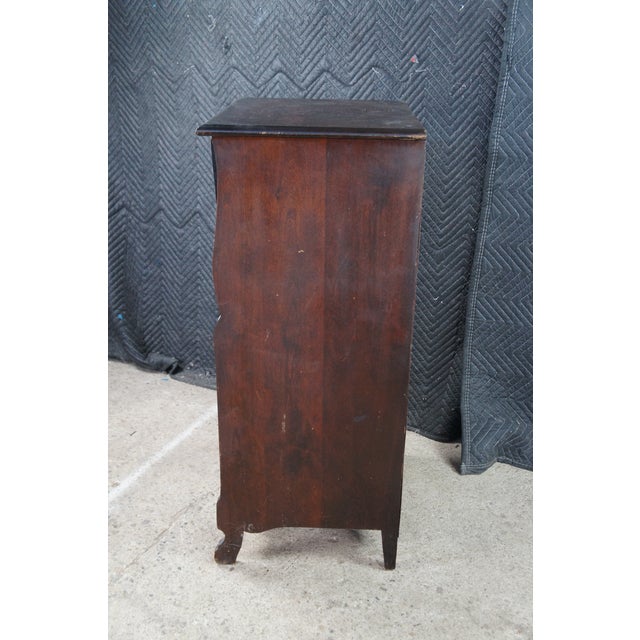 Antique Edwardian Mahogany Drop Front Secretary Filing Cabinet Console For Sale - Image 11 of 11