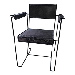 Minimalist Steel Perforated Chair, Netherlands, 1970s For Sale