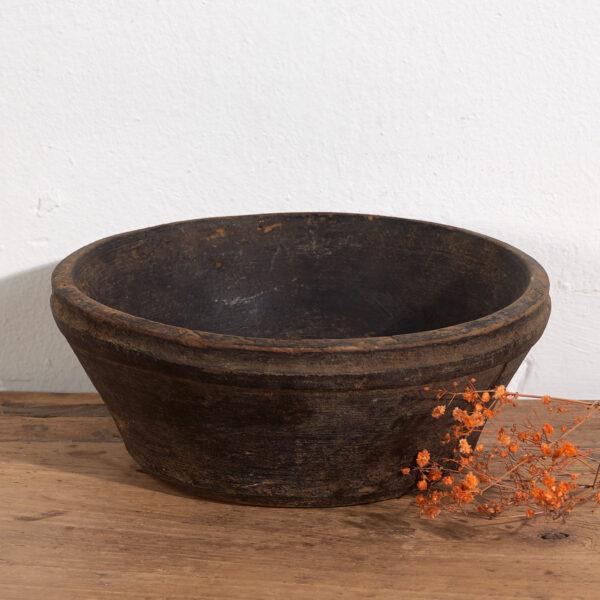 Antique Carved Wood Bowl For Sale - Image 3 of 3