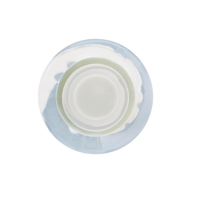 Glacier Bay Layered Cylindrical Glass Bottle- Short For Sale In Chicago - Image 6 of 10