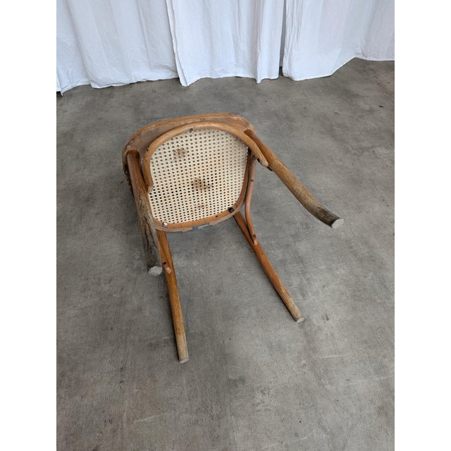 Vintage Boho Cane Seat Dining Chair, Yugoslavia, 1970s For Sale - Image 18 of 18