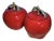 1970s California Ceramic Apples Shaped Storage Canisters - A Pair For Sale