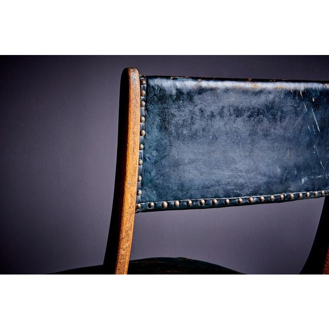 Metal Oak Dining Chairs by Johannes Krahn, 1950s, Set of 6 For Sale - Image 7 of 12