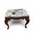 Schumacher Pair of Vintage Louis XV Style Carved Wood Stools in Schumacher Salisbury Chintz For Sale - Image 4 of 7