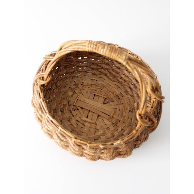 Vintage Coil Basket With Handle For Sale - Image 11 of 12