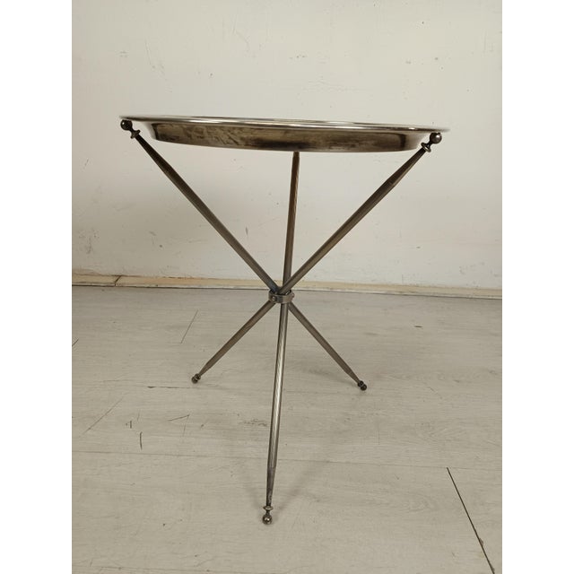 Vintage Silver Side Table, 1970s For Sale - Image 4 of 16