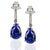 Platinum Earrings with 2 pear shape matching Tanzanites weighing 9.59 carats ans 1.01 carats of fancy shape diamonds....