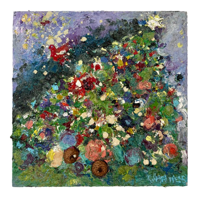 Holiday Tree, Abstract Art, Oil Paintings, by Van Ness For Sale