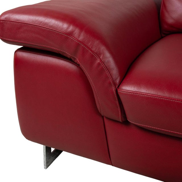 Animal Skin Red Leather Corner Sofa from Willi Schillig For Sale - Image 7 of 18