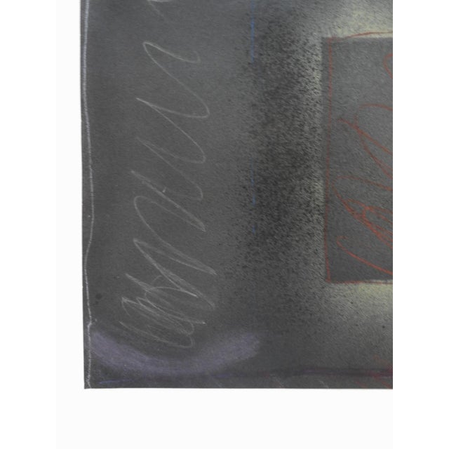 1970s Smokey Black Abstract Painting For Sale - Image 4 of 6