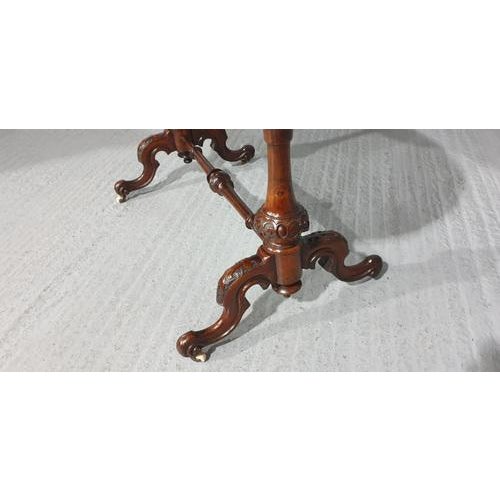 Victorian Burr Walnut Desk For Sale - Image 10 of 12