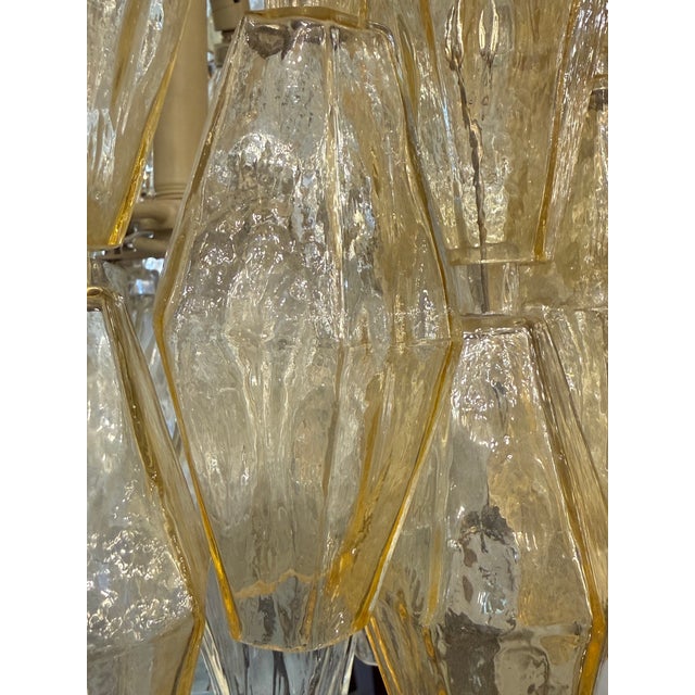 Brown Carlo Scarpa for Venini Polyhedral Chandelier For Sale - Image 8 of 12