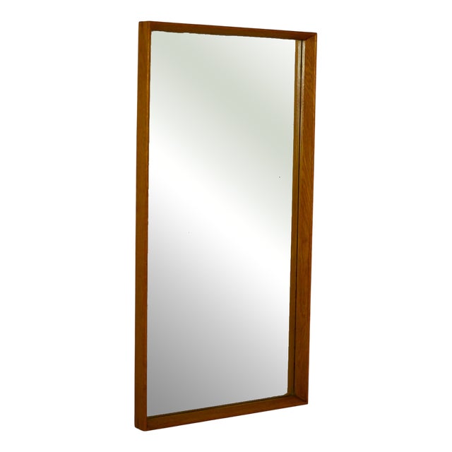 Vintage Scandinavian Mirror with Wooden Frame, 1960s For Sale