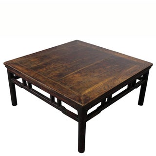 Antique 40" Square Coffee Table For Sale