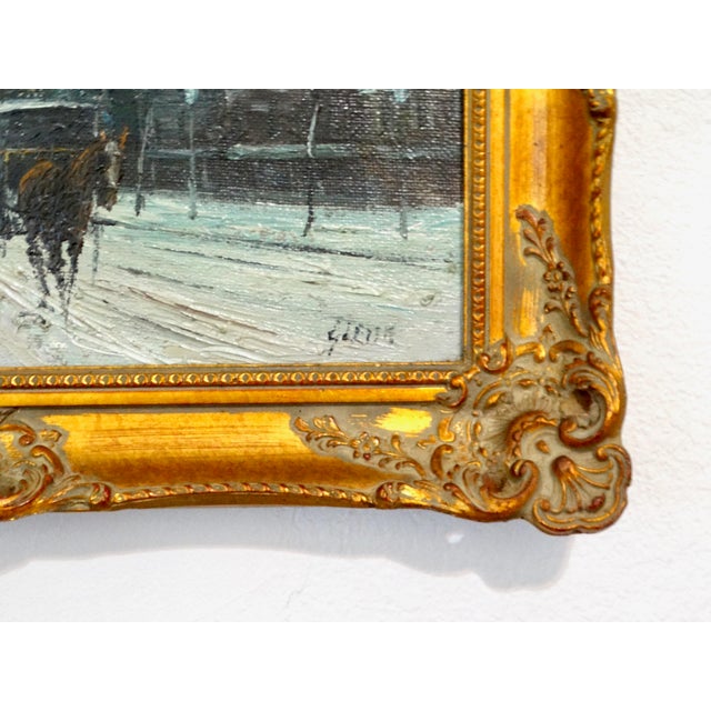 Gray Impressionist Parisian Winter Street Scene Oil Painting, G Legg French School For Sale - Image 8 of 12