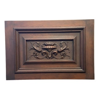Antique French Architectural Element in Carved Wood Panel, 1900s For Sale