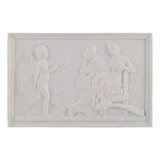 Antique Biscuit Wall Plaque from Bing and Grøndahl For Sale
