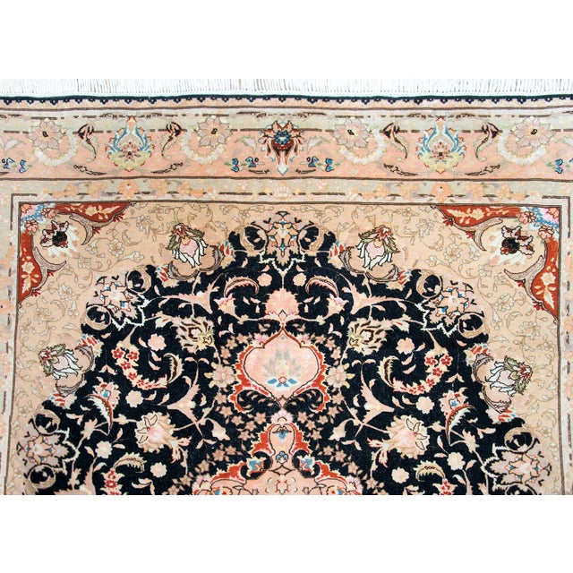 Late 20th Century Vintage Persian Tabriz Rug For Sale - Image 5 of 15
