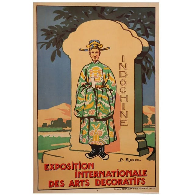 Tan Exposition Internationale Des Arts Décoratifs Poster, France, 1925 For Sale - Image 8 of 8