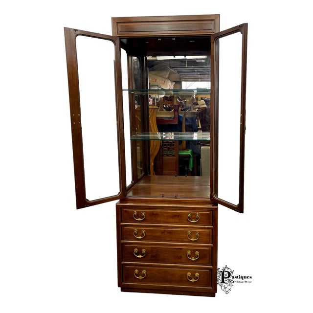 Vintage Henredon Campaign Style Walnut Storage / Dry Bar Chairish