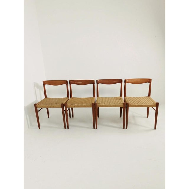 Danish Cord Dining Chairs by H. W. Klein for Bramin, 1960s, Set of 4 For Sale - Image 9 of 11