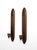 Mid-Century Modern Pair of Mid-Century Gothic Revival Wood Wall Candle Sconces For Sale - Image 3 of 11