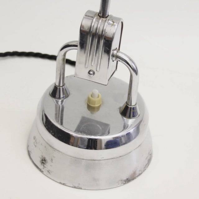 Silver French Art Deco Metal Desk Lamps by Charlotte Perriand for Jumo, 1940s, Set of 2 For Sale - Image 8 of 18