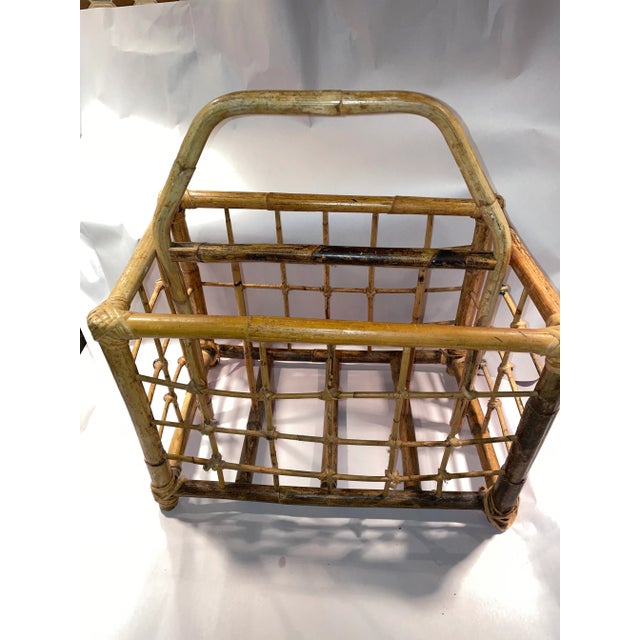English Late 19th Century Aesthetic Style English Bamboo Music or Magazine Rack For Sale - Image 3 of 12