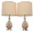 Mid 20th Century Wescal Atomic Ceramic Table Lamps With Original Fiberglass Shades - a Pair For Sale