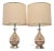 Mid Century Wescal Atomic Ceramic Table Lamps With Original Fiberglass Shades - A Pair For Sale