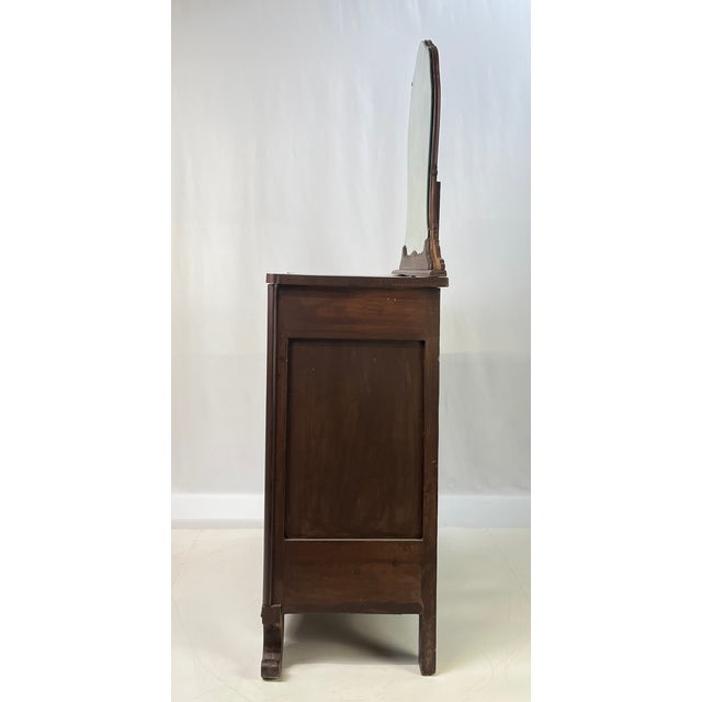 Antique American Empire Flame Mahogany Dresser For Sale - Image 9 of 17