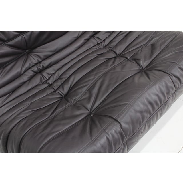 Ligne Roset Togo Sofa in Brown Leather by Michel Ducaroy for Ligne Roset, 2010 For Sale - Image 4 of 11