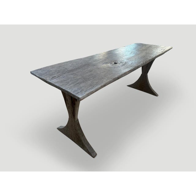 Black Andrianna Shamaris Wabi Sabi Teak Wood Table For Sale - Image 8 of 18