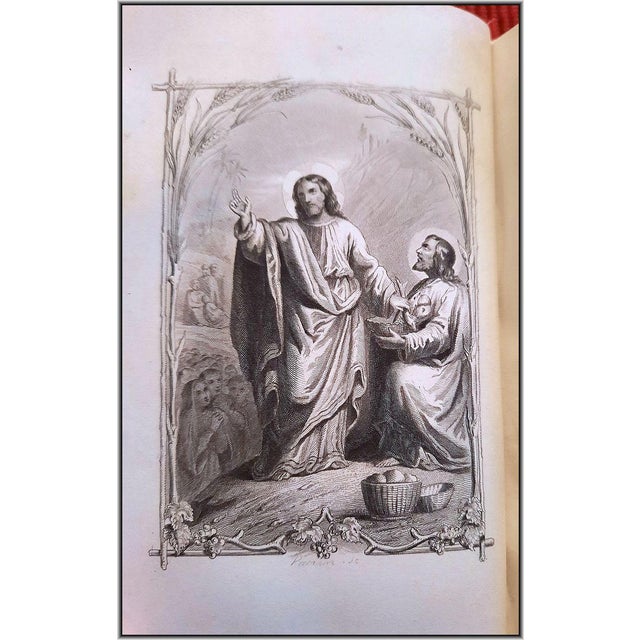 (1859) Clasped Christian Missal With Gauffered Page Edges - Illustrated Antique Devotional Christian Bible Art For Sale - Image 13 of 18