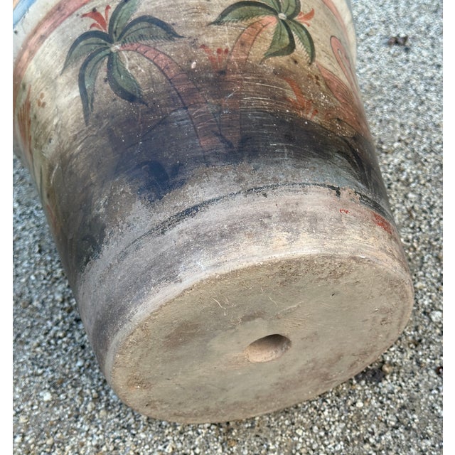 Brick Red Vintage Tonala Mexico Ceramic Large Planter Pot For Sale - Image 8 of 12