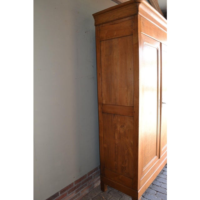Tan Antique Louis Philippe Oak Cabinet For Sale - Image 8 of 10